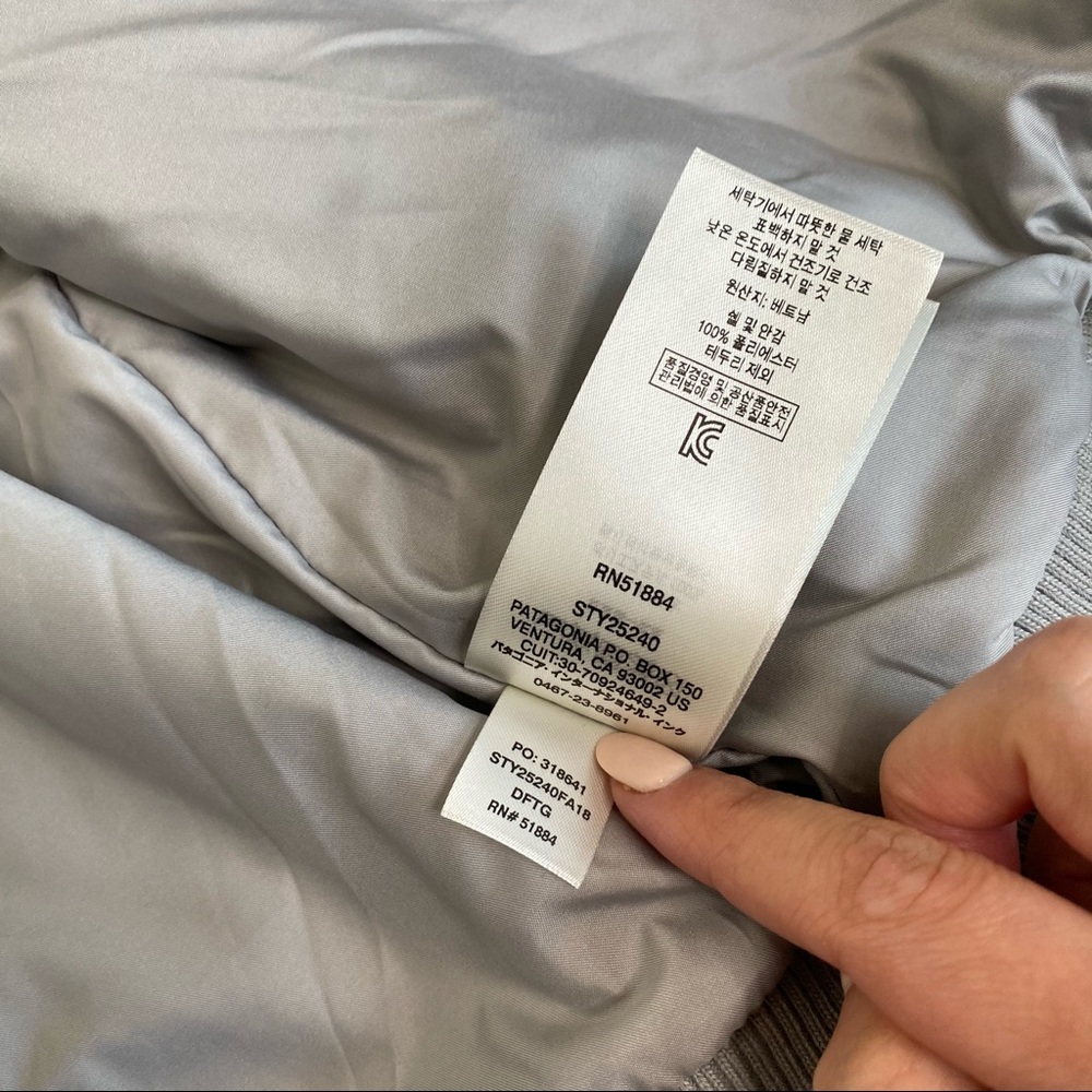 PATAGONIA GREY VINTAGE WORN WEAR COZY JACKET SIZE MED - Picture 8 of 8